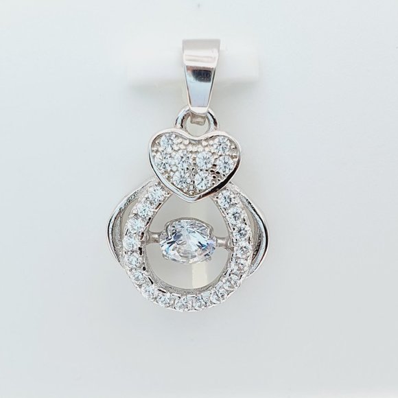 925 Sterling Silver Cubic Zircon Pendant for Women/Girls, US925P1117 - Picture 3 of 7